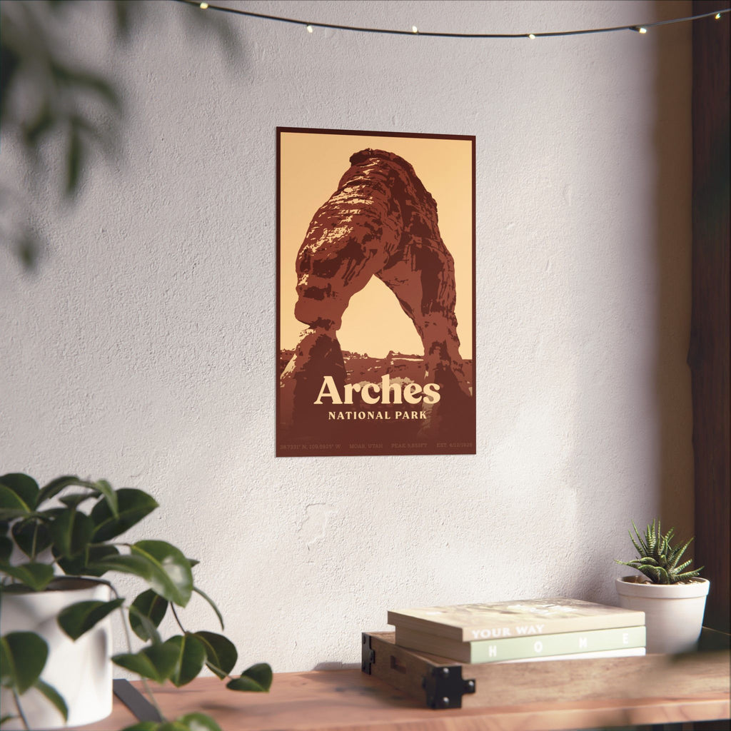 Arches National Park Poster (Moab, Utah) Adventure Outdoorsy Travel Wall Art Decor