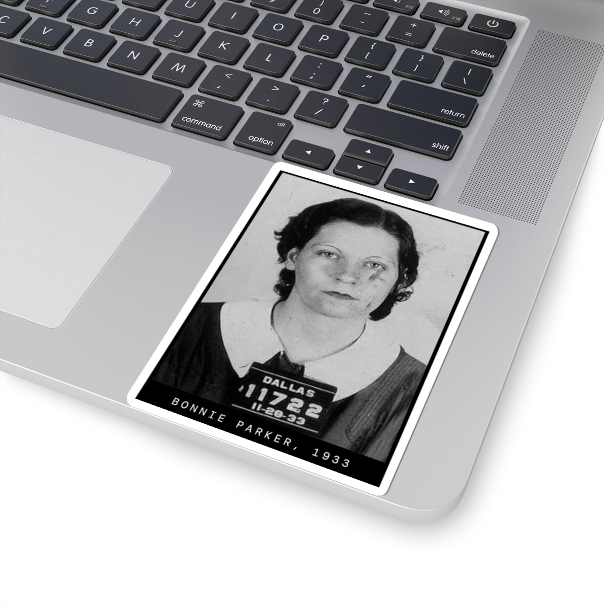 Bonnie Parker 1933 Outlaw Mugshot Sticker