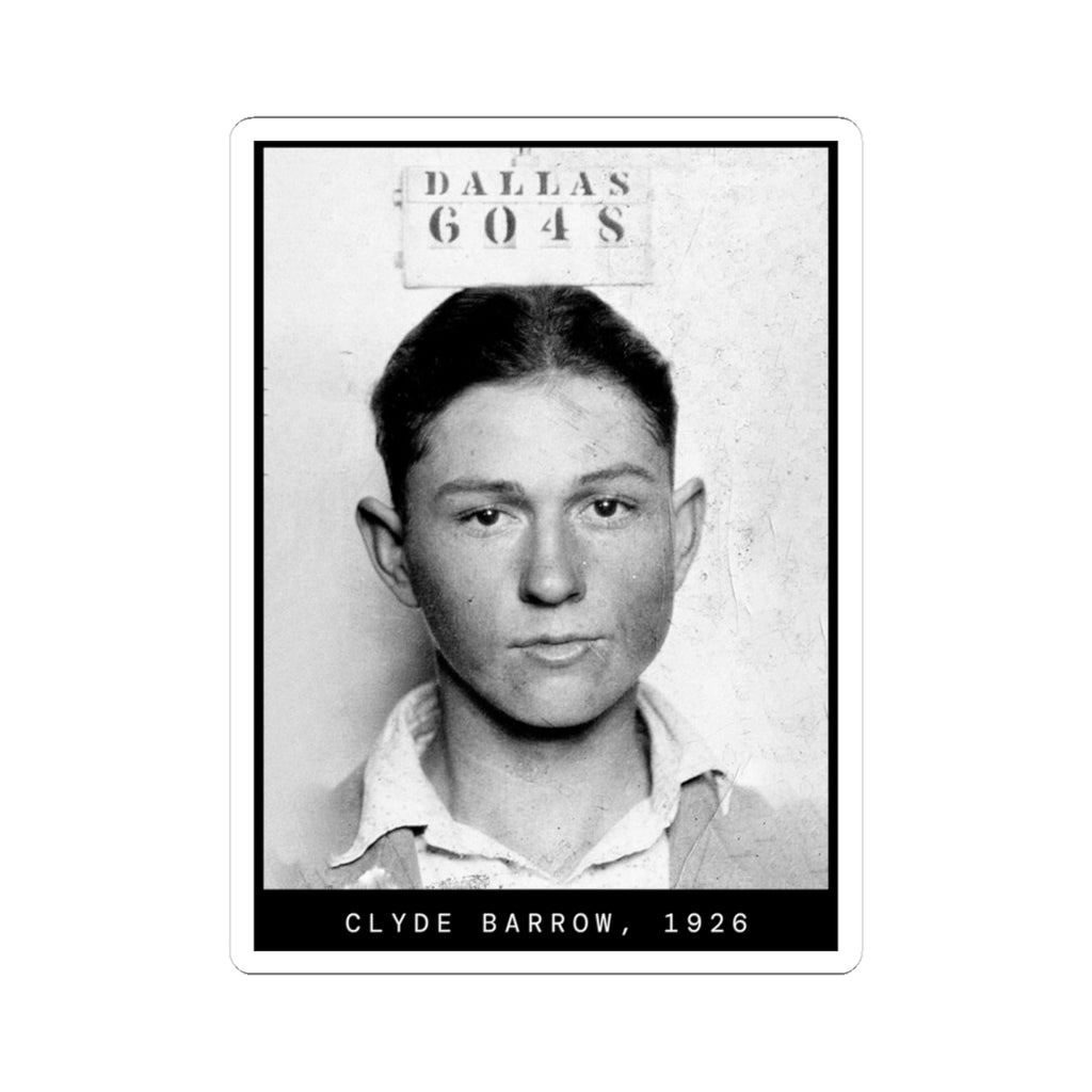 Clyde Barrow 1926 Outlaw Mugshot Sticker