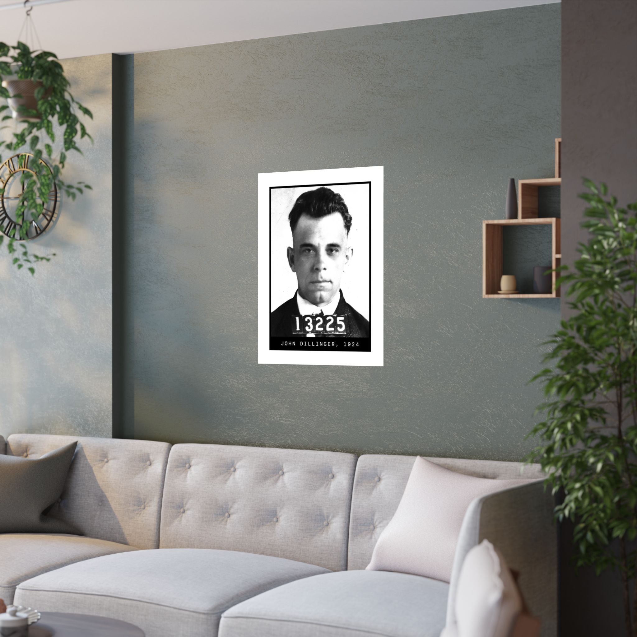 John Dillinger 1924 Gangster Mugshot Poster