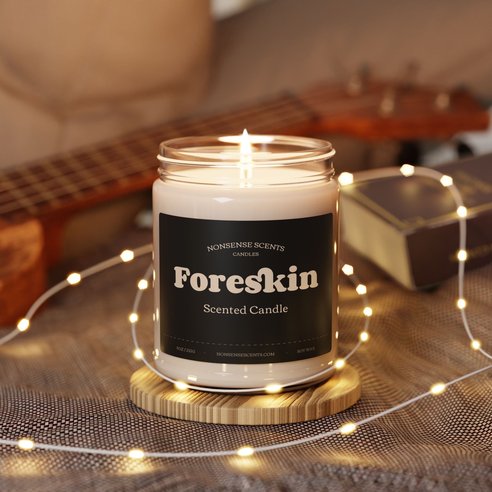Foreskin Scented Candle - Funny Gag Gift Candle by Nonsense Scents