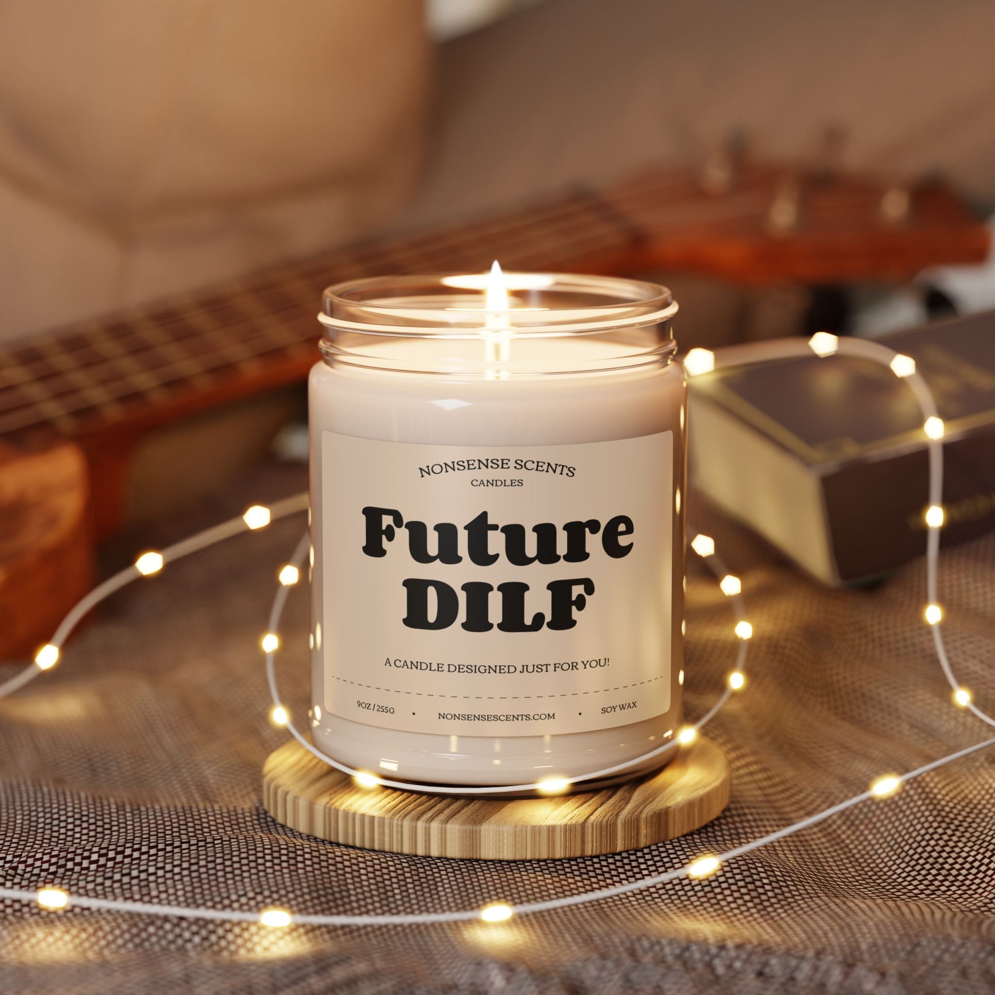 Future DILF Scented Candle - Funny Gag Gift Candle by Nonsense Scents