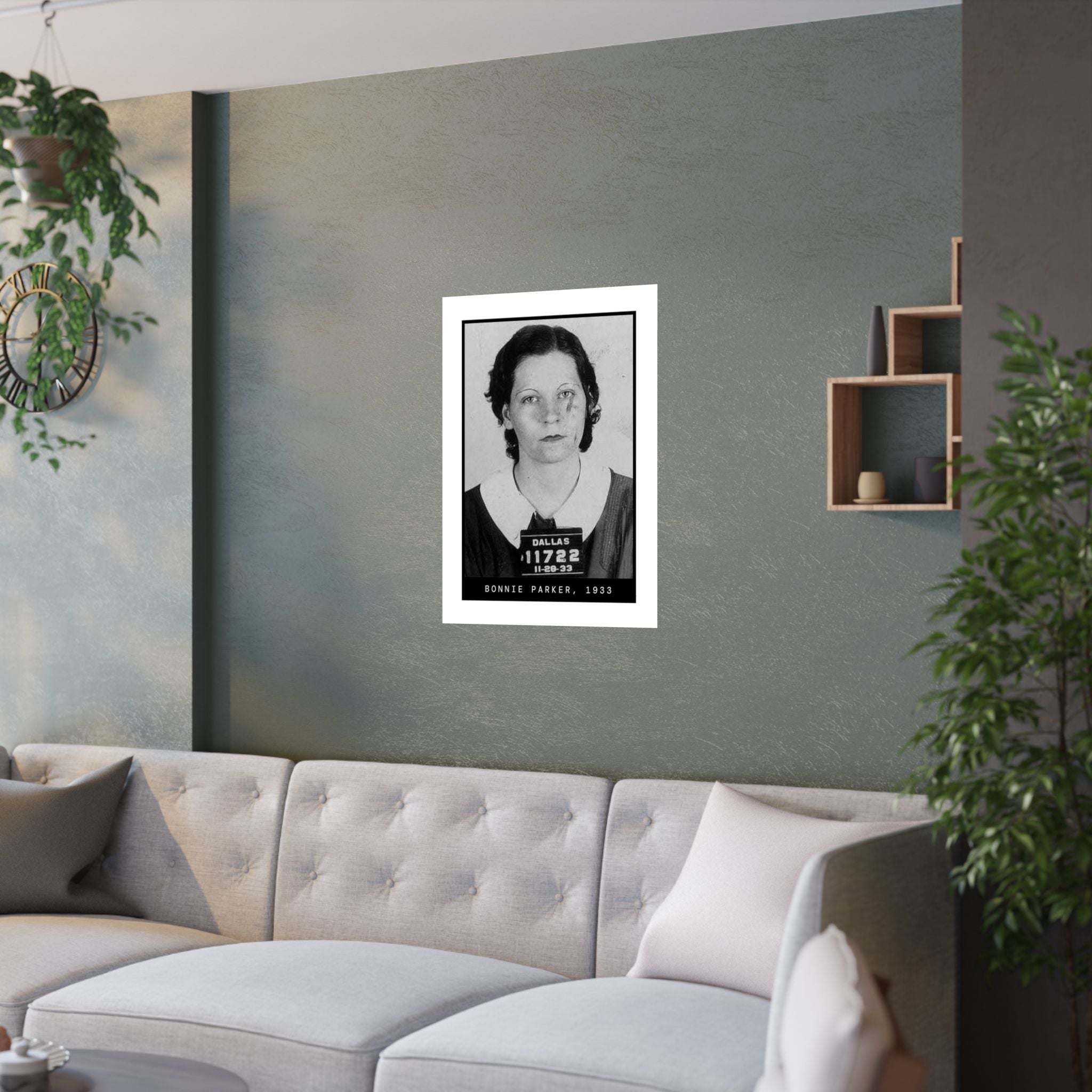 Bonnie Parker 1933 Outlaw Mugshot Poster