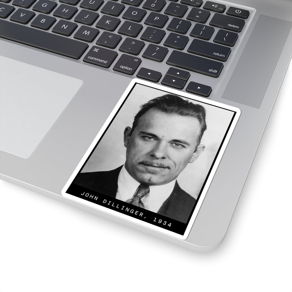 John Dillinger 1934 Gangster Mugshot Sticker