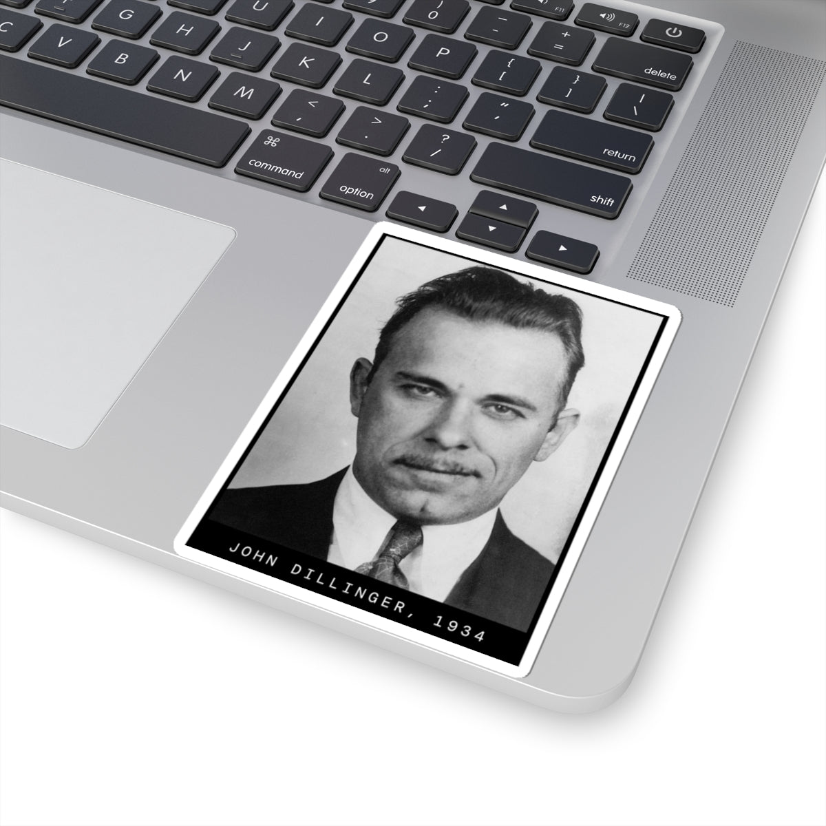John Dillinger 1934 Gangster Mugshot Sticker
