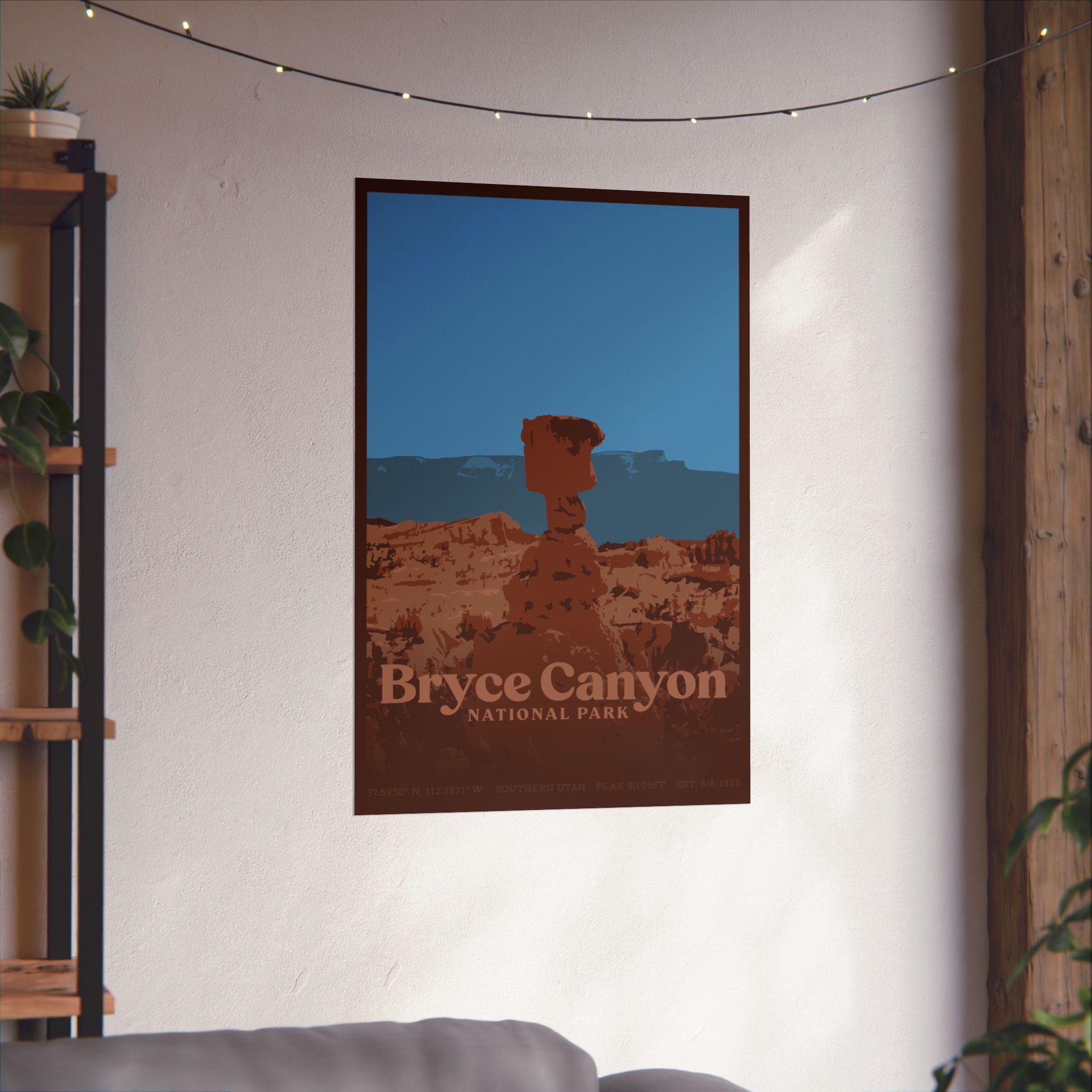 Bryce Canyon National Park Poster (Utah) Adventure Outdoorsy Travel Wall Art Decor