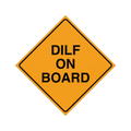 DILF On Board Feel Free To Ram Into Me Sticker Decal | Easy Peel & Stick | Funny Meme Bumper Sticker