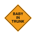 Baby In Trunk Sticker Decal | Easy Peel & Stick | Funny Meme Bumper Sticker