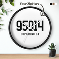 Custom Zip Code Wall Clock - Personalized City / Town Name Home Decor Hometown Gift