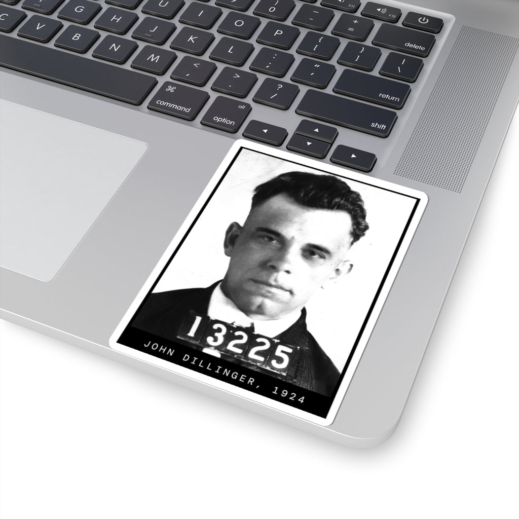 John Dillinger 1924 Gangster Mugshot Sticker