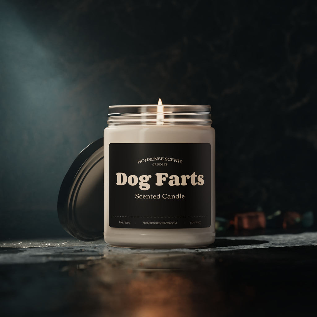Dog Farts Scented Candle - Funny Gag Gift Candle by Nonsense Scents