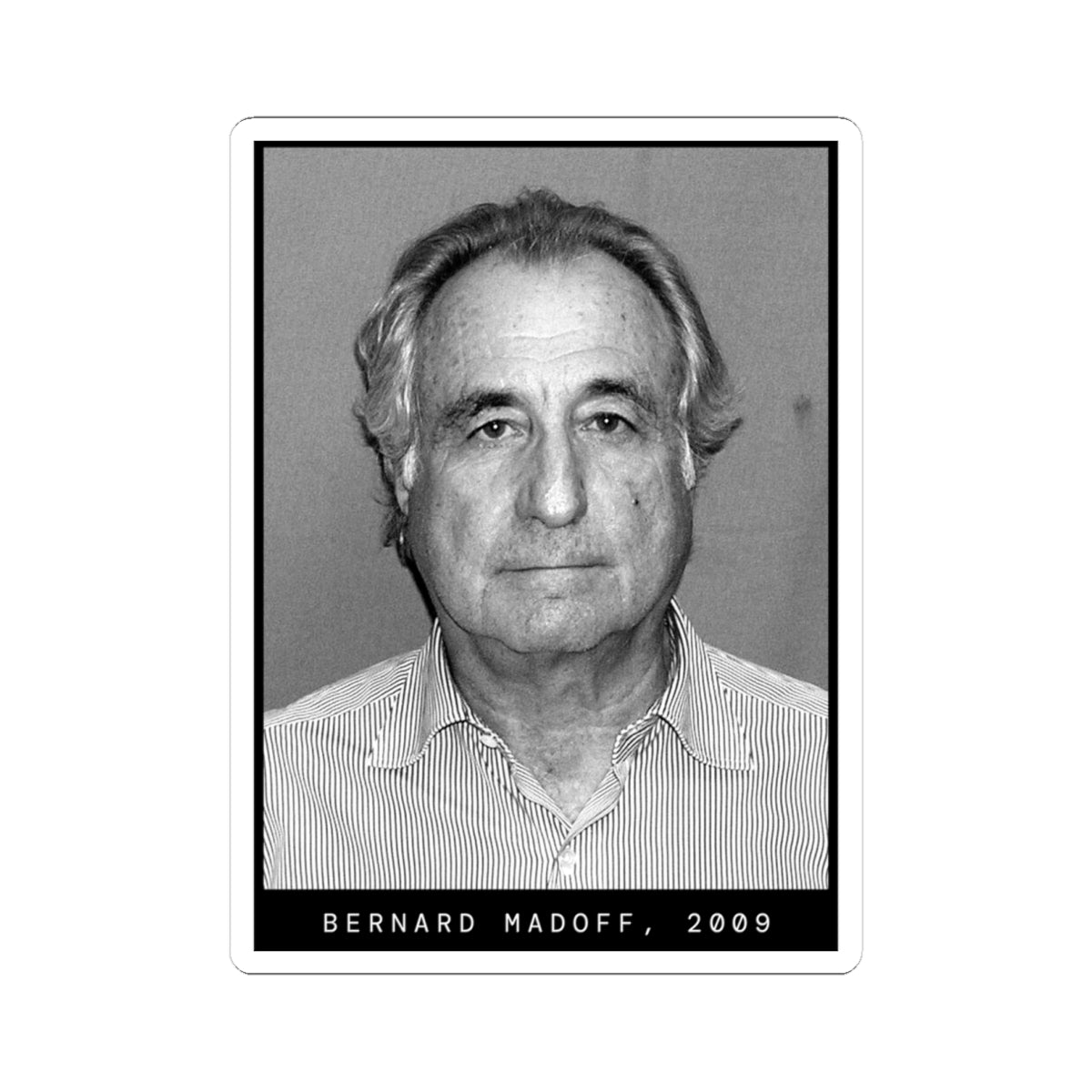 Bernard "Bernie" Madoff 2009 Fraudster Mugshot Sticker