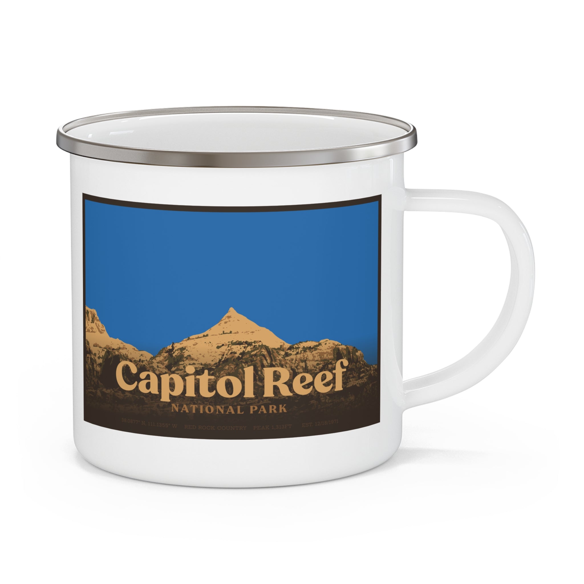 Capitol Reef National Park Camping Mug (Red Rock Country, Utah) Adventure Outdoorsy Travel Cup