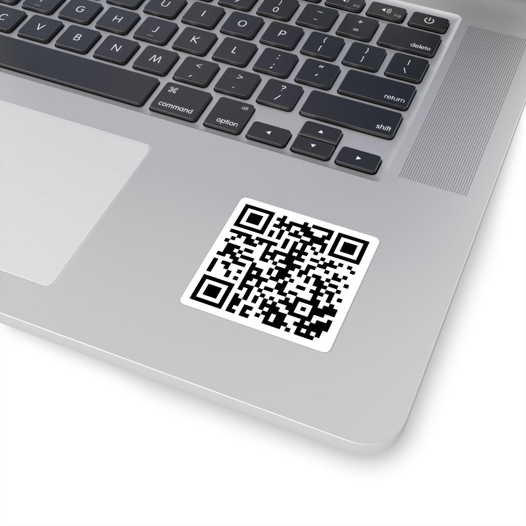 Pegatina con código QR de Rick Roll