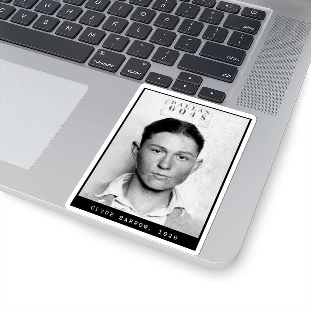 Clyde Barrow 1926 Outlaw Mugshot Sticker