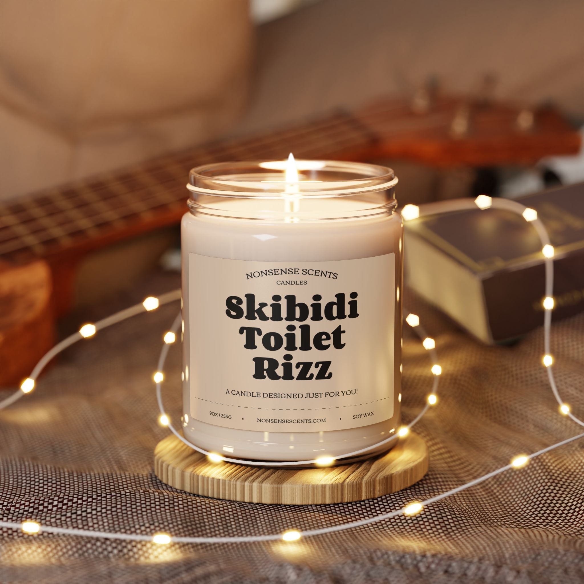 Skibidi Toilet Rizz - Funny Brainrot Gag Gift Scented Candle by Nonsense Scents
