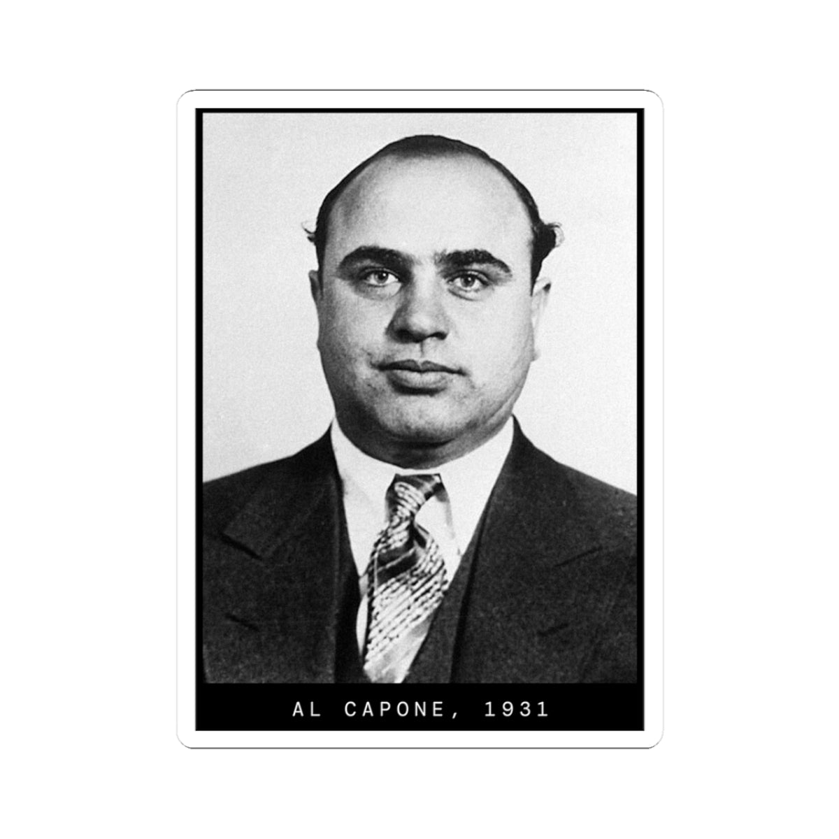 Al Capone 1931 Gangster Mugshot Sticker