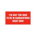 I'm Way Too High To Be In Hannafords Right Now Bumper Sticker