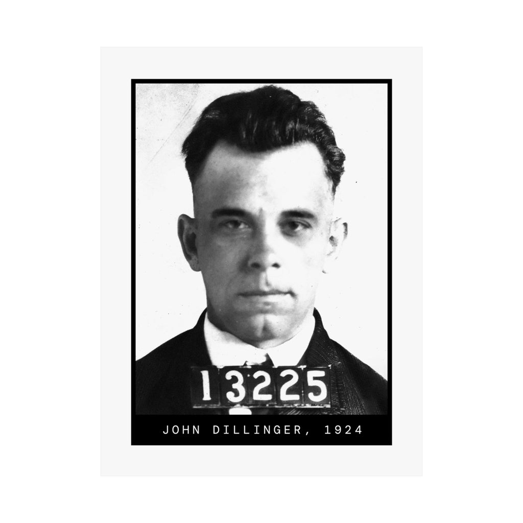 John Dillinger 1924 Gangster Mugshot Poster