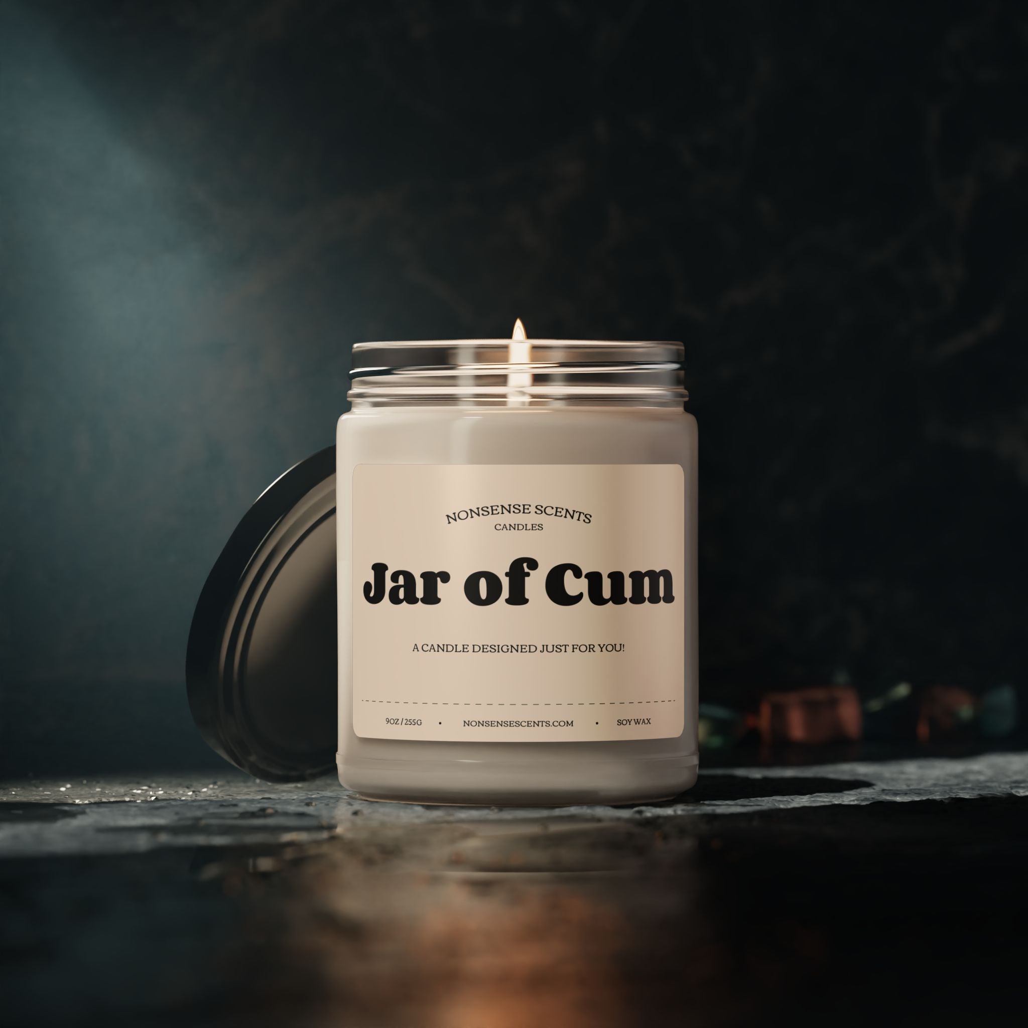 Vela perfumada con forma de tarro de semen: regalo divertido y gracioso de Nonsense Scents