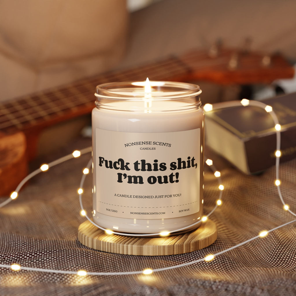 A la mierda con esto, me voy: vela perfumada con un divertido regalo de broma de Nonsense Scents