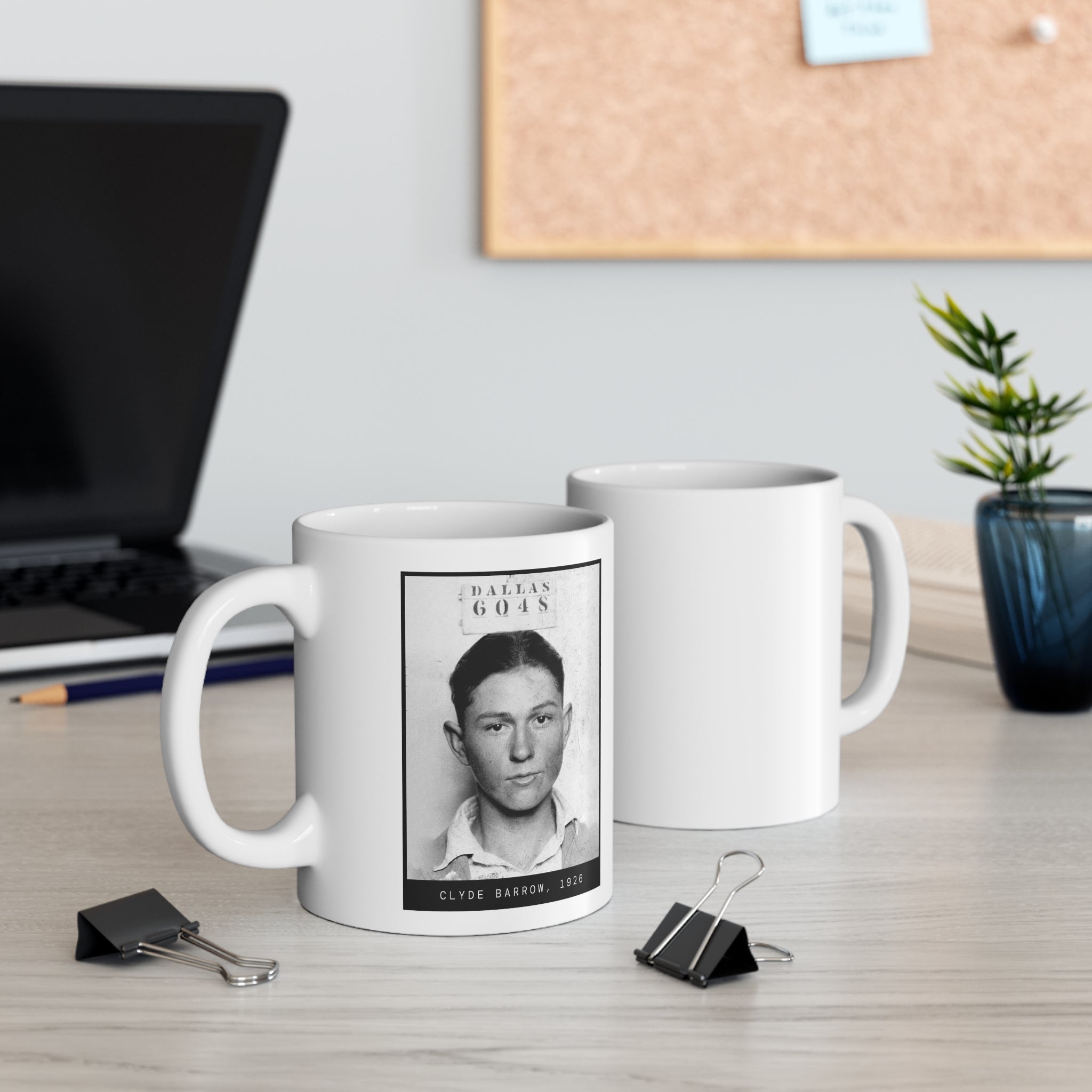 Clyde Barrow 1926 Outlaw Mugshot Mug