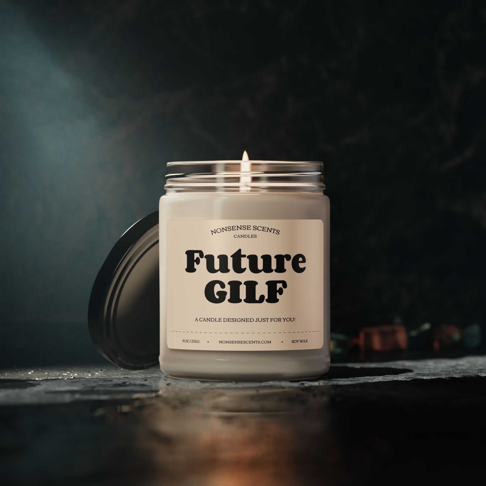 Future GILF Scented Candle - Funny Gag Gift Candle by Nonsense Scents