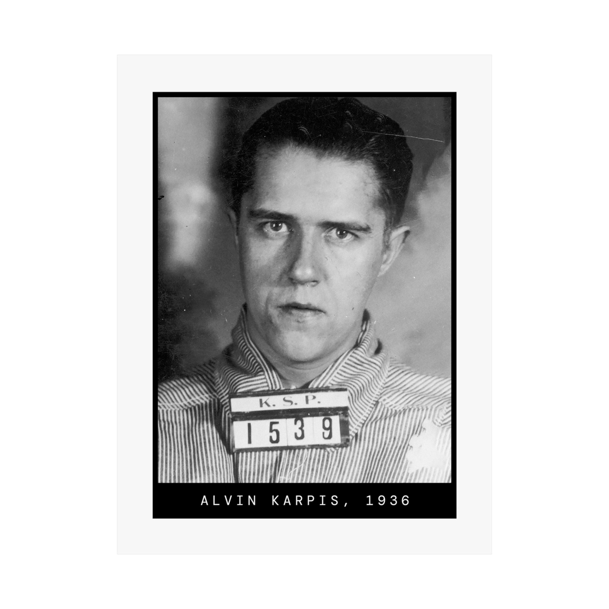 Alvin Karpis 1936 Gangster Mugshot Poster