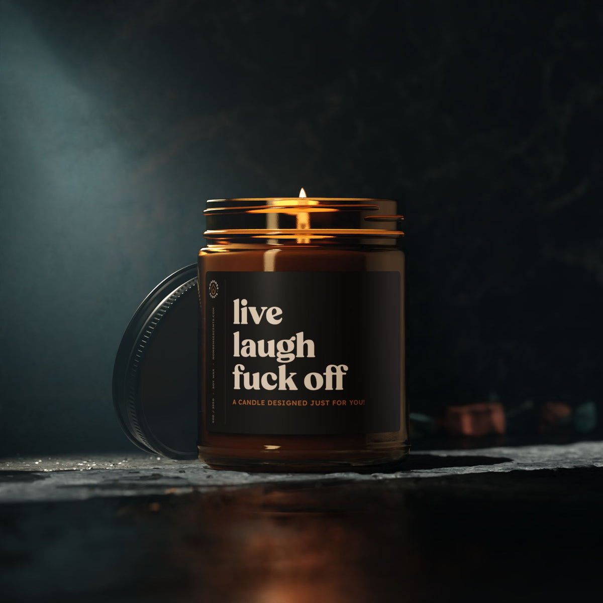 Live Laugh Fuck Off - Funny Candle Gag Gift - Sarcastic Gift for Friends